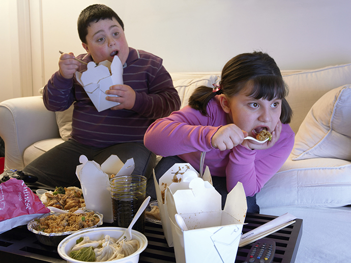 overweight-brother-and-sister-sitting-side-by-side-on-a-sofa-eating-10907048twvdb