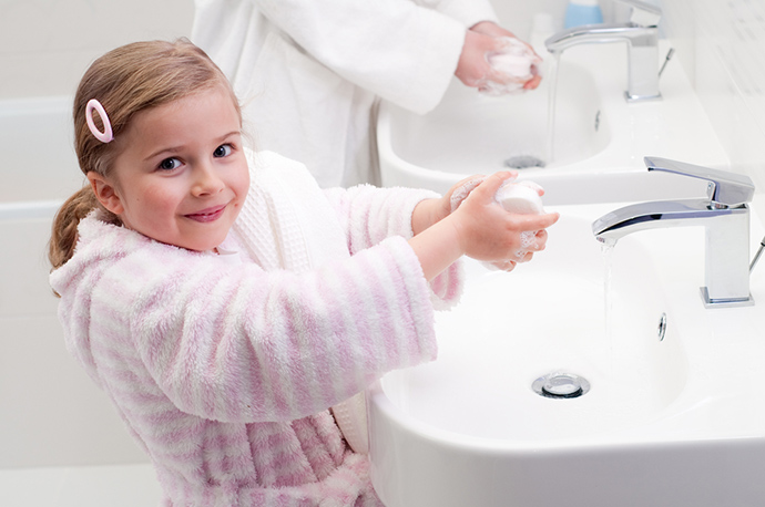 child-hand-washing