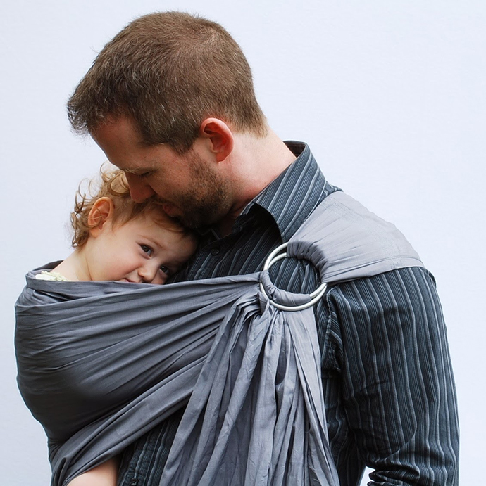 Dad with baby sling